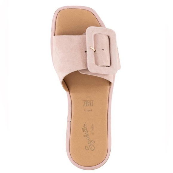 Seychelles Manhattan Slide Sandal in Blush Suede Revolve NWT No Box - Picture 2 of 7